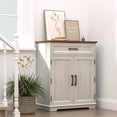thumbnail image 3 of FAGAGA Modern Coffee Bar Cabinet with Storage, 36" Kitchen Buffet Cabinet with Storage Door, Farmhouse Wood Sideboard with Drawer for Kitchen, Dining Room, Reception Room | White, 3 of 8
