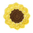 thumbnail image 4 of Protección de la mesa de la montaña de crochet hecha a mano Decoraciones del hogar Decoración de la bosque decorativa de la bebida decorativa para el Marrón de flores, 4 of 8