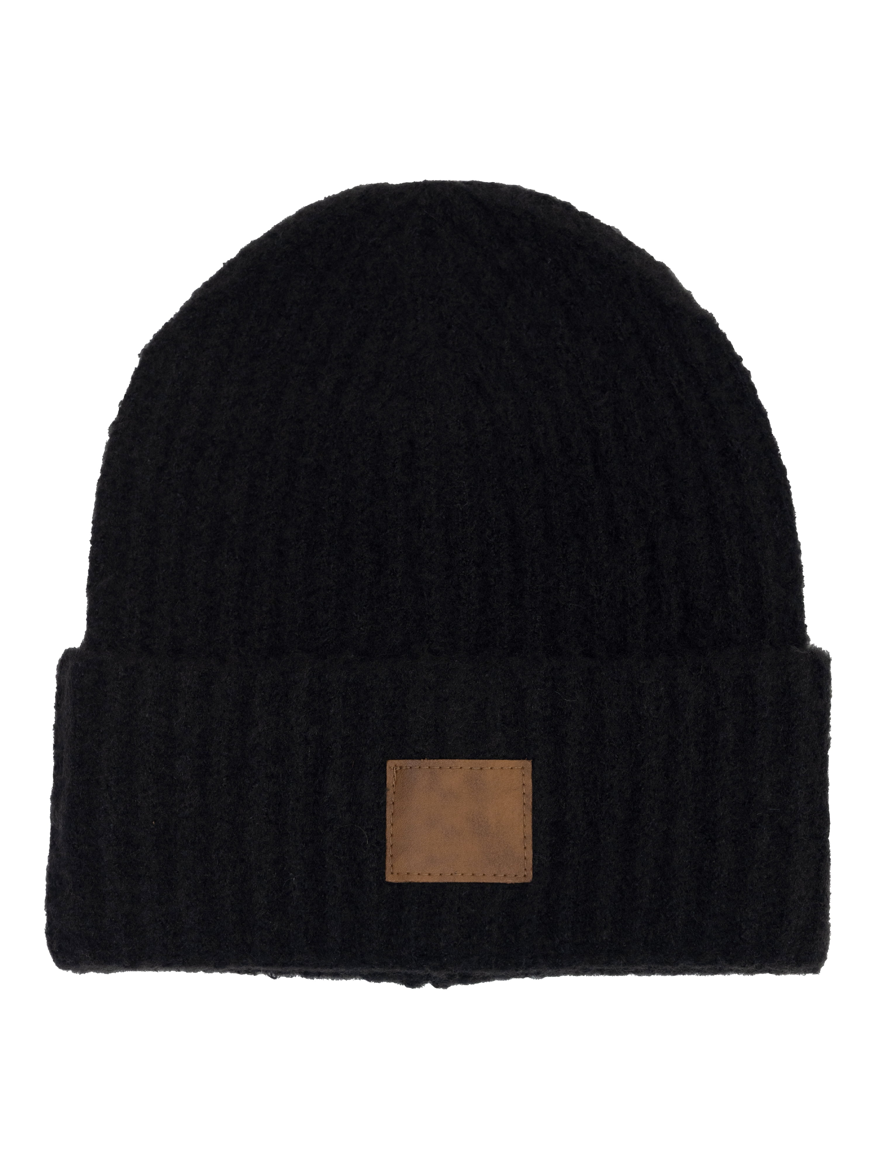 No Boundaries Mens 2-Pack Beanie, Black, One Size