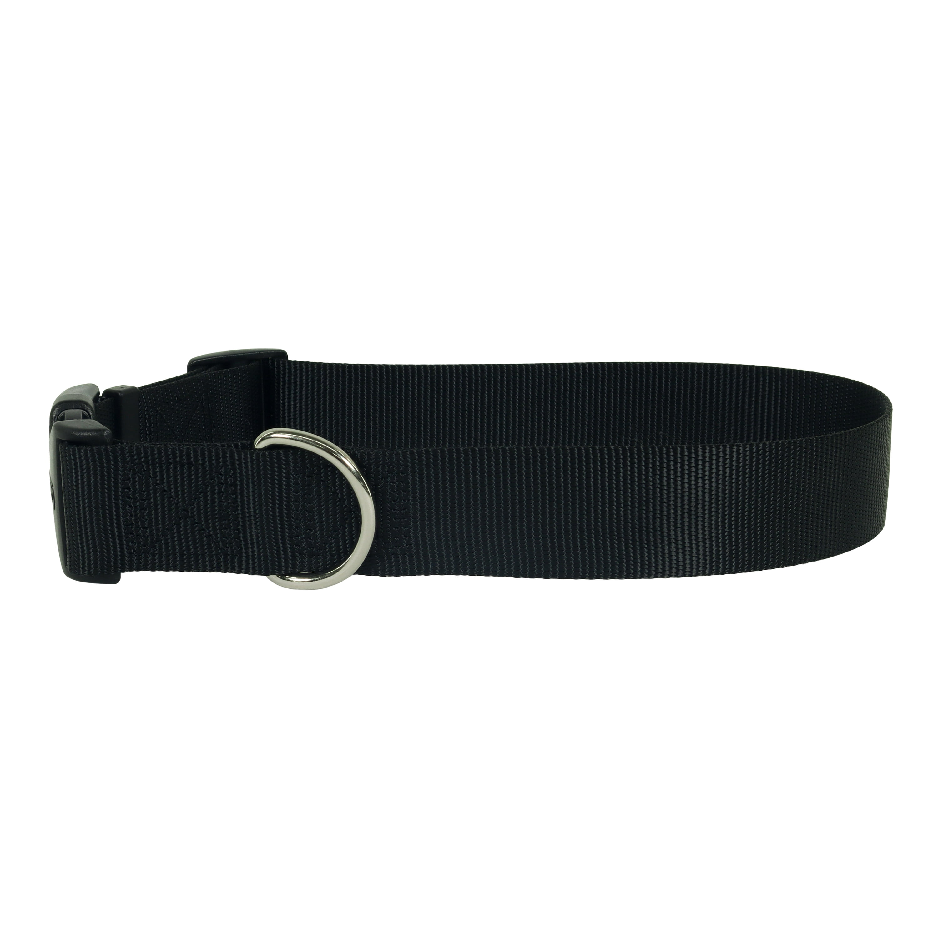 Pet Attire by Coastal Medium 12-18" Black Adjustable Buckle Dog Collar