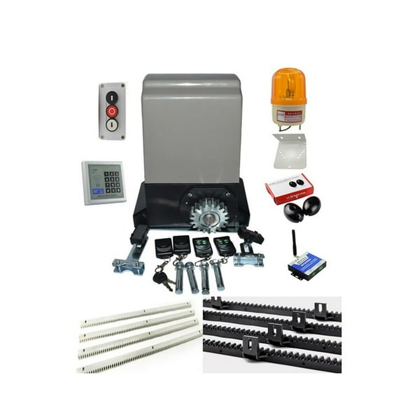 1200kg KIT SET Sliding Gate Opener Operator Automatic Door Opening Motor 4m Or 5m Rails Racks
