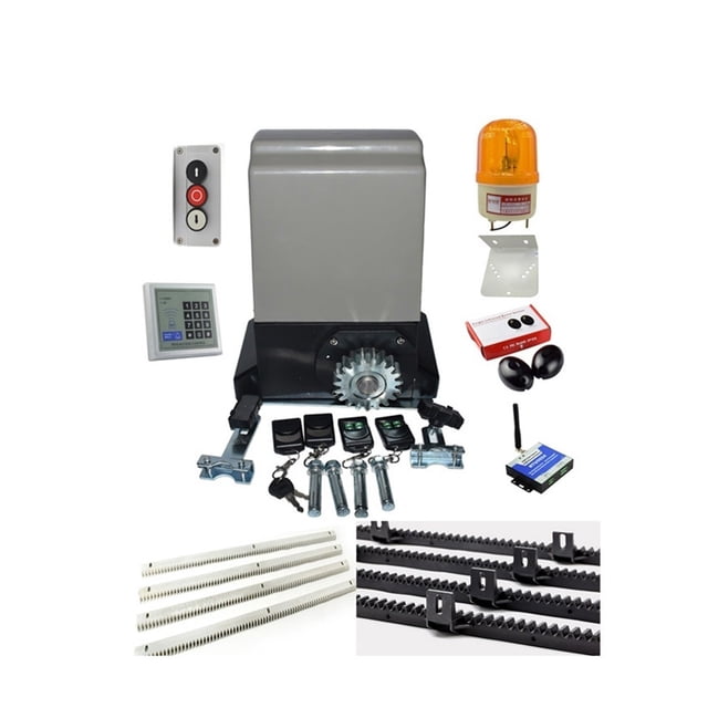 1200kg KIT SET Sliding Gate Opener Operator Automatic Door Opening Motor 4m Or 5m Rails Racks ,Easy to Install