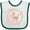 White and Green, variant on Inktastic Llama Rose Flower Wreath Girls Baby Bib