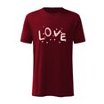 thumbnail image 4 of Hombres manga corta casual mini corazón impresión cuello redondo pulóver camiseta blusa Pompotops oipoqjl4100, 4 of 4