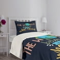 thumbnail image 3 of Ambesonne Book Quilted Bedspread Set 2 Pcs, World Belongs to Readers, Twin Size, Multicolor, 3 of 5