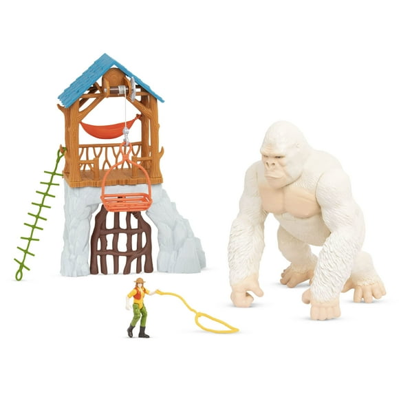 Terra by Battat â Electronic Toy Gorilla for Figurines â Jungle Playset with Animal Toys â Explore The Gorilla Expedition â Snowflake Edition for 3+ Years