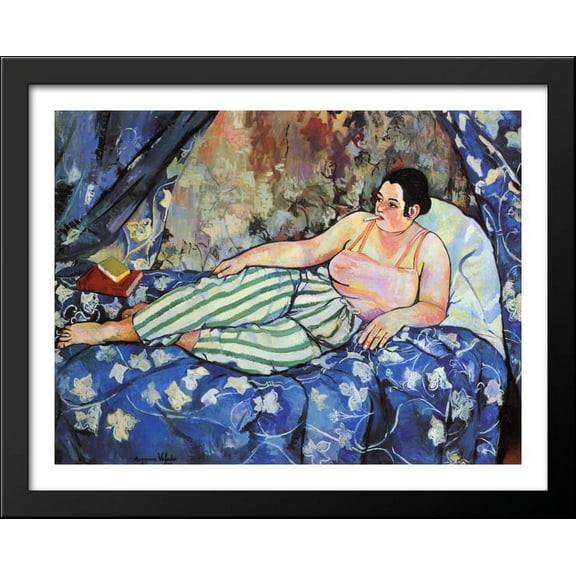 The Blue Room 36x28 Large Black Wood Framed Print Art by Suzanne Valadon