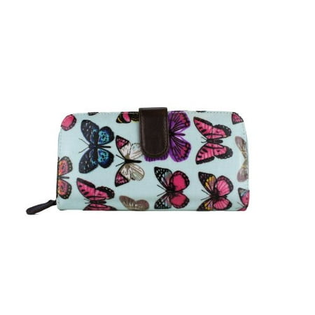 Miss Lulu Women's Designer Oilcloth Owl Spot Polka Dots Folded Zip Wallet Purse Bag 2 Light