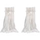thumbnail image 1 of ZHAOCHENG 2 fundas de tul para silla con lazos largos de malla esponjosa y falda de tul para decoración de despedida de soltera, boda, baby shower (blanco), 1 of 5