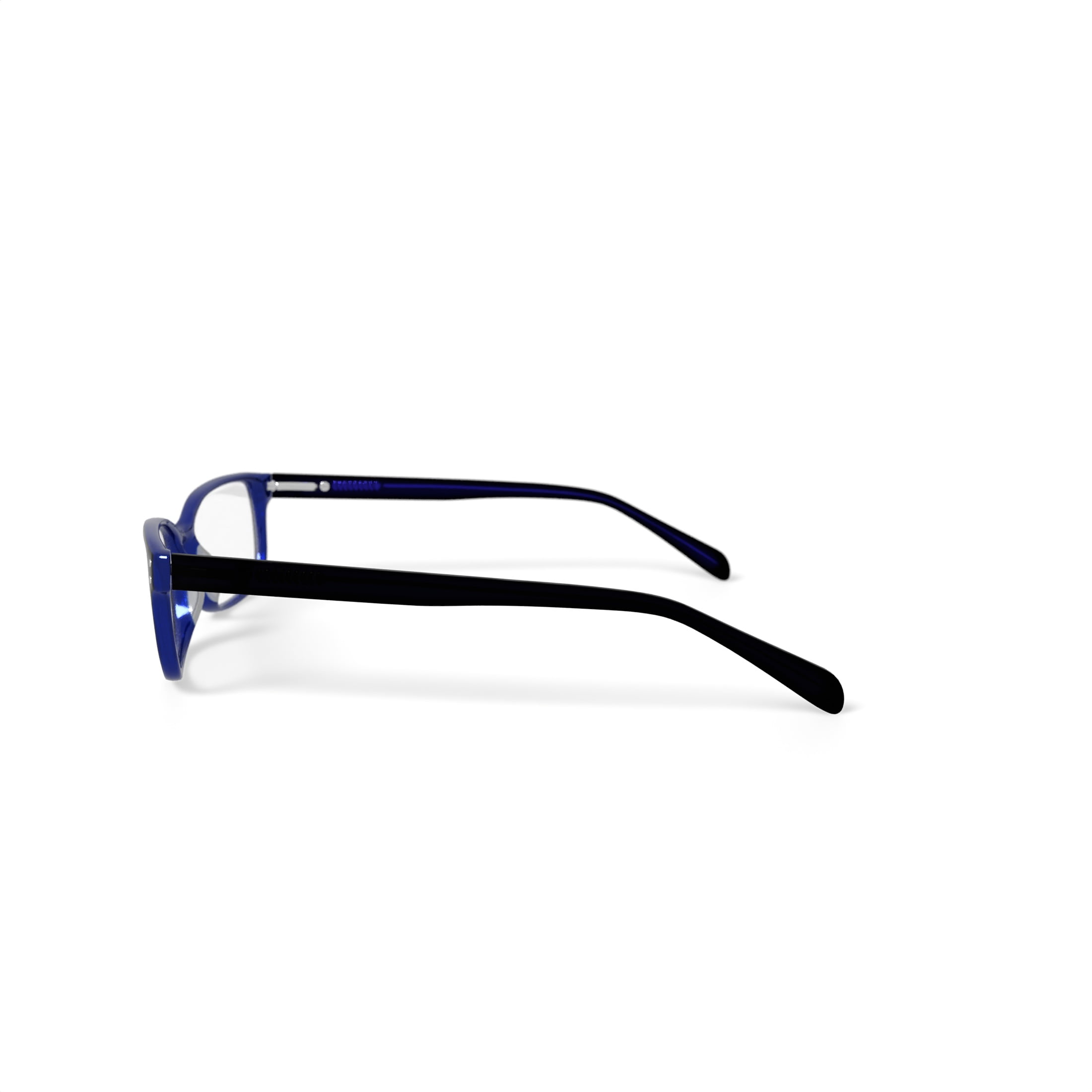Walmart Youth FM14066 Rectangular Prescription Eyeglasses with Case, Black/Blue