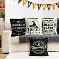 thumbnail image 4 of Halloween Decorations Pillow Covers 18x18 Set of 4 Halloween Decor Indoor Outdoor Hocus Pocus Farmhouse Saying Halloween Decorative Clearance Cushion Cases Party Supplies for Home Sofa Couch Bed Chair, 4 of 6