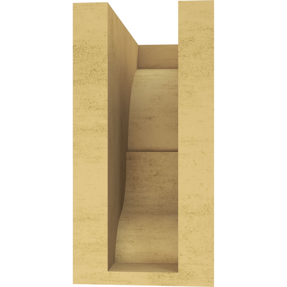 4"W x 8"D x 8"H Classic Asheboro Rough Cedar Woodgrain TimberThane Corbel, Primed Tan