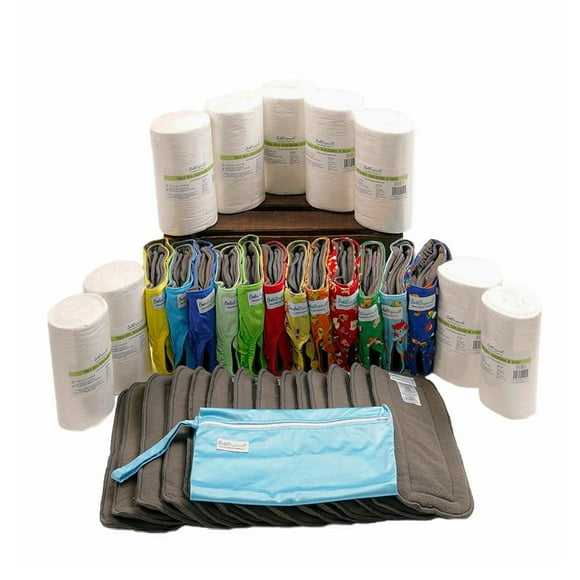 Paquete de Pañales de Tela BambúOrganik Completo para Niños