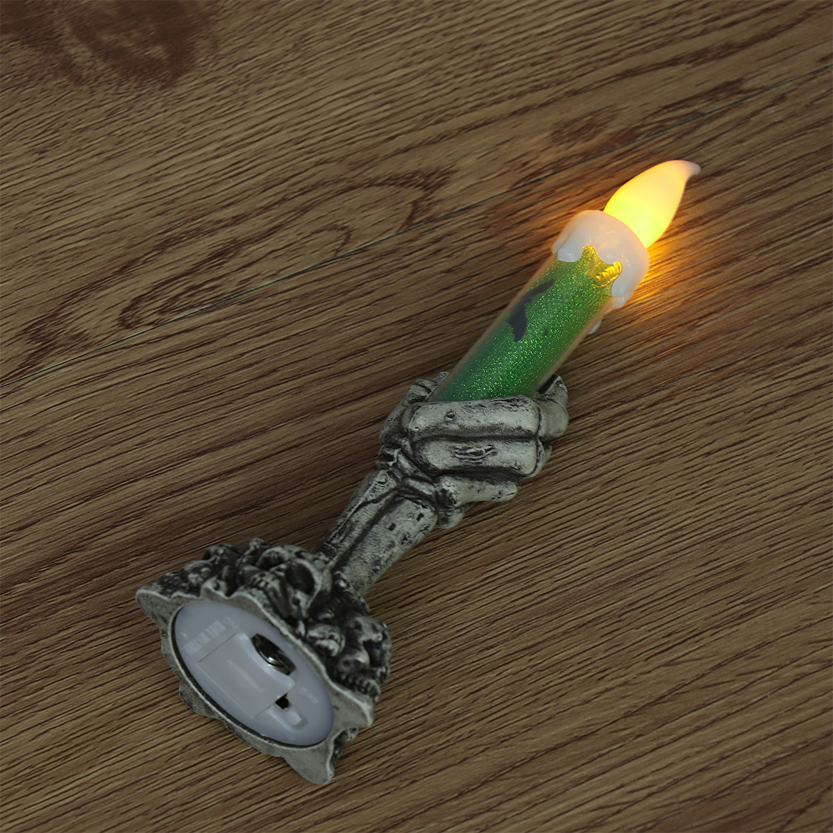 Green Electroni Candles Halloween Skeleton Ghost Hand Candle Decorative