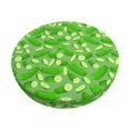 thumbnail image 2 of Round Bar Stool Seat Covers, Green Cucumber Elastic Round Chair Cover Stool Seat Slipcover Bar Stool Cushions Round Pad for 12-14 inch, 2 of 7