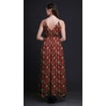 thumbnail image 3 of Bimba Rayon Ikat Ladies Printed Backless Spaghetti Strap Long Maxi Evening Party Dress-X-Large, 3 of 4