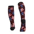 thumbnail image 2 of Bixox American Stars1 Print Compression Socks,Compression Socks Women & Men Circulation for Medical,Running,Athletic, 2 of 7