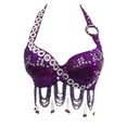 thumbnail image 6 of Women Belly Dance Costume Bra Top Eastern Dance Sequined Beaded Fringe Dance Top, 6 of 6