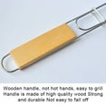 thumbnail image 5 of 1 Pcs Fish Grill Basket, Portable Stainless Steel BBQ Tools, Single Fish Barbecue Clip With Wooden Handle for Meat,Steak, Shrimp, Vegetables, Chops, 5 of 7