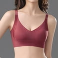 thumbnail image 5 of Amkhujs Bras for Women No Underwire Breathable Solid Everyday Bralettes Adjustable Strap V Neck Push Up Bra, 5 of 5