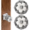 thumbnail image 1 of Piezas Fundas para Perillas de Puerta Protector de Perilla de Puerta Floral Negro Fundas de Perilla Redondas Suaves para Puerta Cubierta de Manija de Puerta Reutilizable con Esponja Cojín Decorativo L, 1 of 5