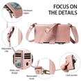 thumbnail image 3 of For Samsung Galaxy A27 5G Wallet Case, 9 Card Slots RFID Blocking Crossbody Leather Cover, Zipper Pocket, Detachable Wrist & Shoulder Strap, Magnetic Shockproof Protective Phone Case for Women,Pink, 3 of 12