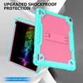 thumbnail image 6 of SOATUTO for YQSAVIOR Tab CP10 10.1" / Coopers Tab CP10 10.1 inch Heavy Duty Case Built in Shoulder Strap Kickstand Soft Silicone Hard Back Hybrid Armor Protective for Hottablet Hot CP10 - Green+Pink, 6 of 10