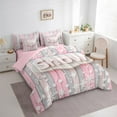 thumbnail image 3 of Castle Fairy 7-Piece King Bedding Set - Pink Xmas Snowflake, 3 of 8