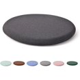 thumbnail image 4 of Cojín redondo para silla de 14 pulgadas, cojín de espuma viscoelástica para asiento, cojín para silla de comedor con cremallera, cojín circular para taburete, silla, gris oscuro, 4 of 5