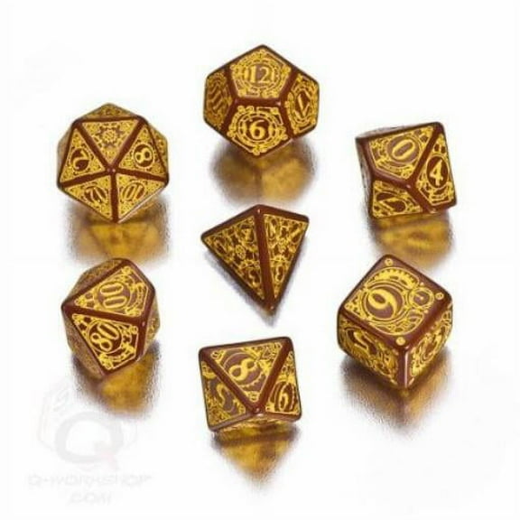 Q-Workshop Steampunk Dice Brown/Yellow (7 Stk.) Board Game