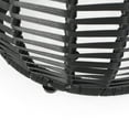 thumbnail image 4 of Kriday Wicker Side Table with Tempered Glass Top, Black, 4 of 6