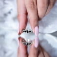 thumbnail image 5 of Rosec Jewels Natural Black Onyx Promise Ring for Women - Minimal Cluster Ring (AAA Quality) - with Jewelry Box, 18K White Gold, US 11.00, 5 of 8