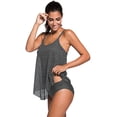 thumbnail image 3 of Women's 2 Pieces Lace Tankini Swimsuit Set Plus Size, 3 of 6