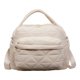 thumbnail image 1 of Elegante bolso de hombro de color liso, moderno, con cremallera, bandolera, asas superiores y asa de mano, 1 of 1