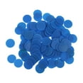 thumbnail image 6 of QccHieUs 100 Opaque Plastic Board Game Counters Bingo Chips Casino Tiddly Accessories Blue, 6 of 8
