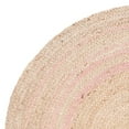 thumbnail image 4 of SAFAVIEH Natural Fiber Malandra Geometric Jute Area Rug, Pink, 3' x 3' Round, 4 of 6