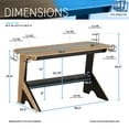 thumbnail image 4 of Techni Mobili Home Office Computer Writing Desk with  Two Cupholders and Headphone Hook, Pine, 4 of 14