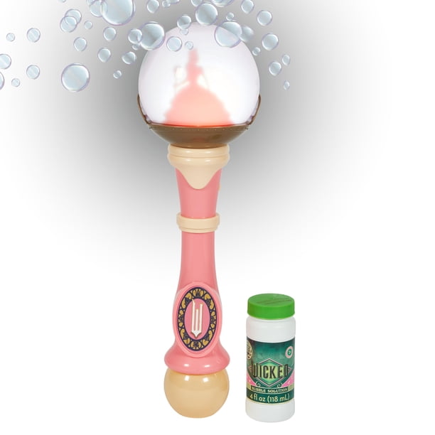 Varita Musical de Burbujas con Luz y Sonido Wicked Glinda, Incluye Solución para Burbujas