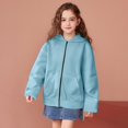 thumbnail image 4 of Bnwani Hoodies Girls Long Sleeve Pockets Zip Up Sweatshirt Plain Tops Pullover, 4 of 8