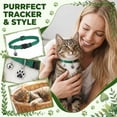 thumbnail image 2 of Apple AirTag Pet Collar, Reflective Safety Cat Dog Collar with Bell for Tracking & Lost Prevention, Adjustable Nylon Strap, Green, 2 of 6