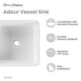 thumbnail image 3 of Adour 14'' Vessel Sink in White, 3 of 11