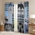 thumbnail image 2 of jejeloiu Outdoor Adventure Black Out Curtains,Jungle Animal Deer Bear Curtains Pack of 2 (42x63 Each),Rustic Western Farmhouse Bedroom Curtains For Men Women,Microfiber Bedroom Decor, 2 of 6