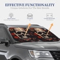 thumbnail image 4 of Saiise Vintage Butterfly Flower Skull for Foldable Car Sun Shades (2-Pack) Offer Sun Protection with an Easy-fold Design for Convenient Windshield Shading-Small, 4 of 6