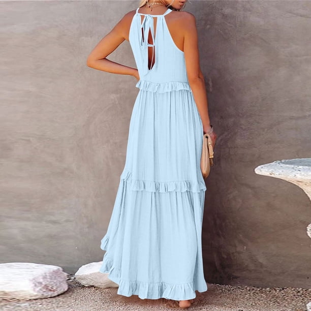 sachin and babi light blue dress Amazon.com: xxxiticat Women's Tie Dye Slit Maxi Dress Sleeeveless Halter  Neck Sky Blue Color Block Drawstring Ruched Bodycon Dresses(BE,S) :  Clothing, Shoes & Jewelry