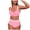 Pink, variant on Duqingm Swimsuits Tops And Bottoms Women Two Piece Bathing Suits Push Up Bikini Set Halter Swimsuit Vintage Swimwear Orange,S