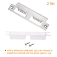 thumbnail image 3 of Uxcell 2Pcs 145mm x 40mm 201 Stainless Steel Door Latch Deadbolt Strike Plate, Silver, 3 of 6