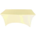 thumbnail image 2 of Gowinex Ivory 4 ft x 2.5 ft Spandex Tablecloth Stretch Fitted Table Cover, 2 of 5