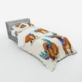 thumbnail image 2 of Ambesonne Cartoon Bedding Set 3 Pcs, Friendly, Twin, Multicolor, 2 of 2