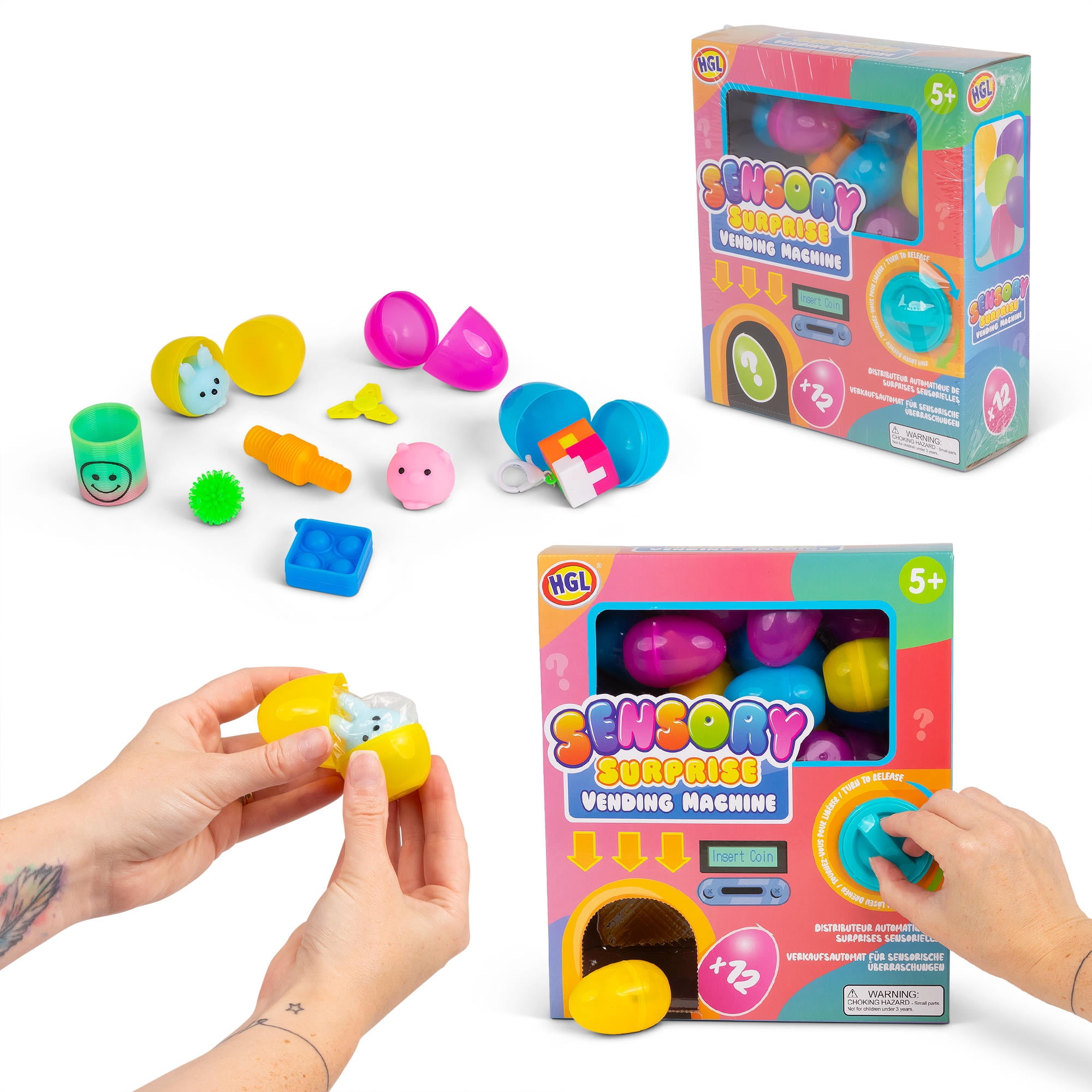 One for Fun Sensory Surprise Vending Machine, 12 Surprise Mochi & Fidget Toys