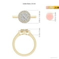 thumbnail image 4 of ANGARA Natural 0.18 Ct. Diamond Halo Ring in 14K Yellow Gold for Women (Ring Size: 3), 4 of 9